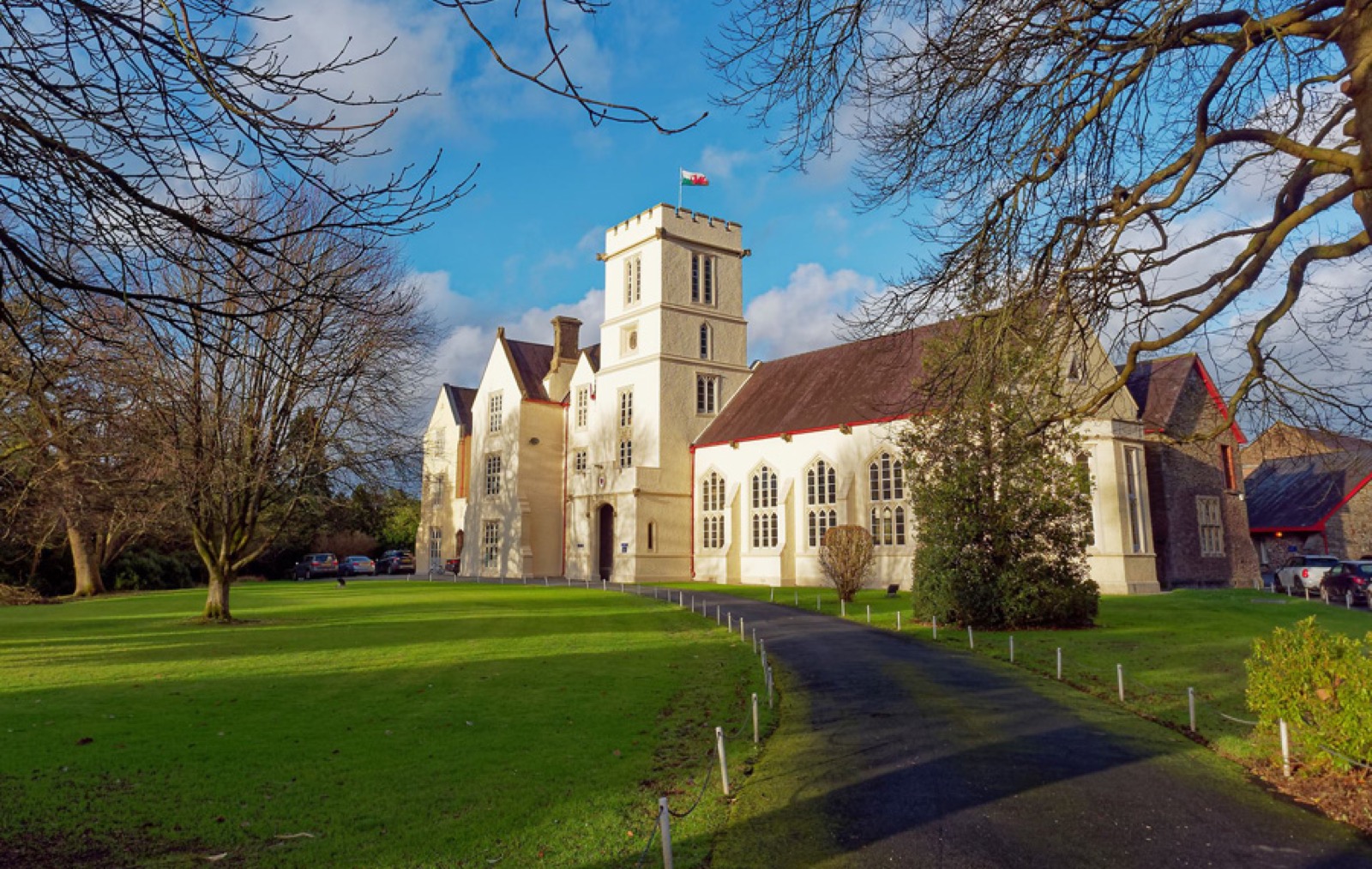 The College on a bright winter morning